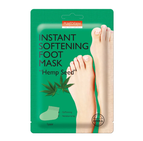 PUREDERM Instant Softening “ Foot Mask “Hemp Seed 1 pair