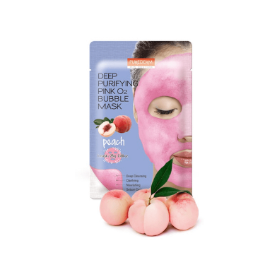 PUREDERM Deep purifying pink O2 bubble mask 25 g