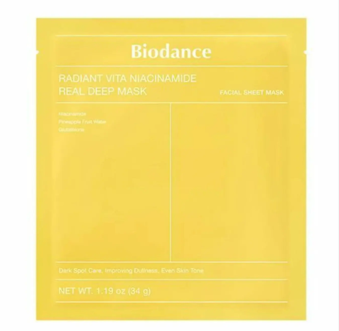 Biodance Radiant Vita-Niacinamide Real Deep Mask 34gr
