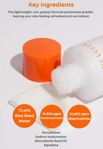 NINE LESS MELA-PRO Rice & TXA Toner 200ml