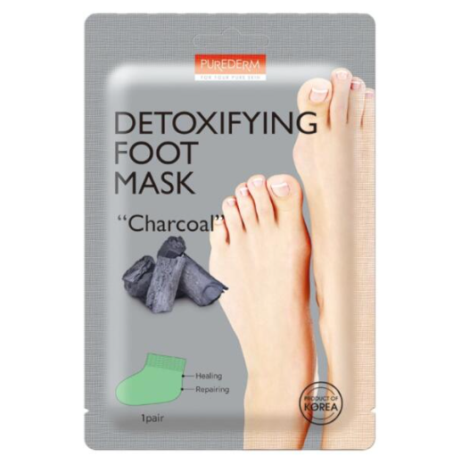 Purederm - Detoxifying Foot Mask - Charcoal 17g*2