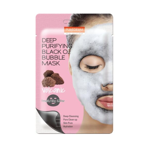 Purederm - Deep Purifying Black O2 Bubble Mask Volcanic 20gr