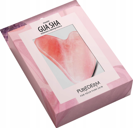 PUREDERM Gua Sha Rose Quartz 8x5x0,4cm
