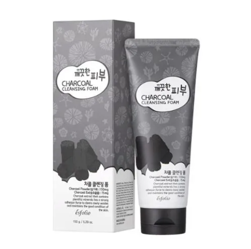 ESFOLIO Pure Skin Charcoal Cleansing Foam 150ml