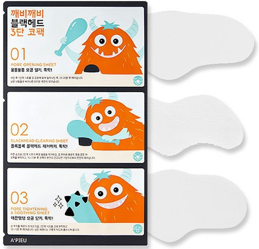 A'PIEU GOBLIN BLACKHEAD 3 STEP KIT NOSE STRIP