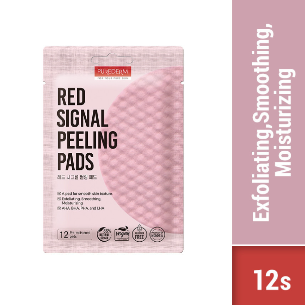 PUREDERM Red Signal Peeling Pads, 12τεμ