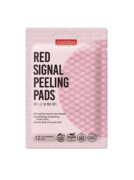 PUREDERM Red Signal Peeling Pads, 12τεμ