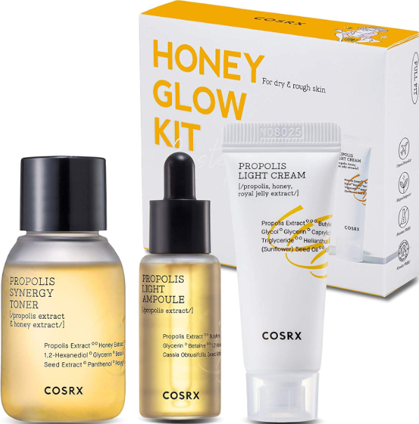 Cosrx Honey Glow Kit Propolis Trial Kit (3 Step)Toner 30ml-Ampoule 10ml-Cream 15ml
