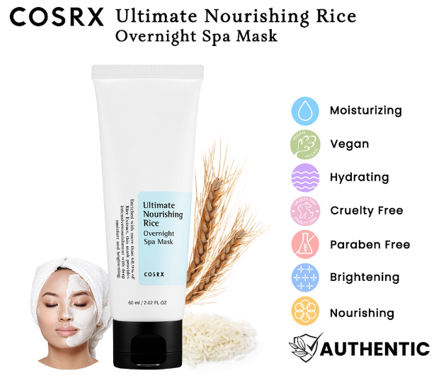 COSRX Ultimate Nourishing Rice Overnight Spa Mask 60ml