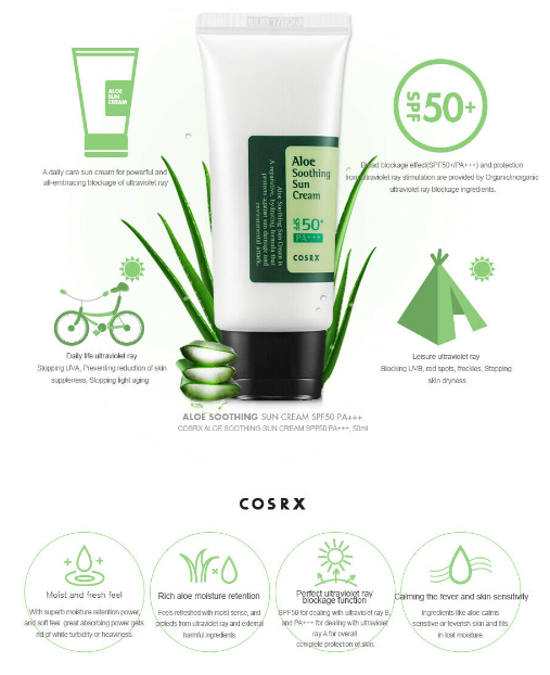 Cosrx Aloe Soothing Sun Cream SPF50+ PA+++