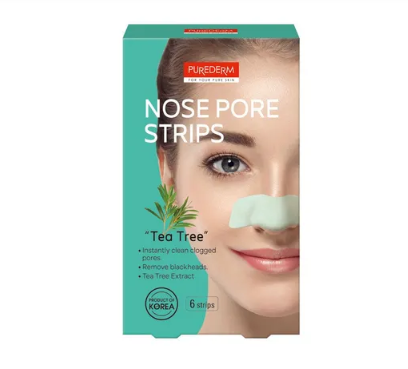 PUREDERM Nose Pore Tea Tree Strips 6τμχ