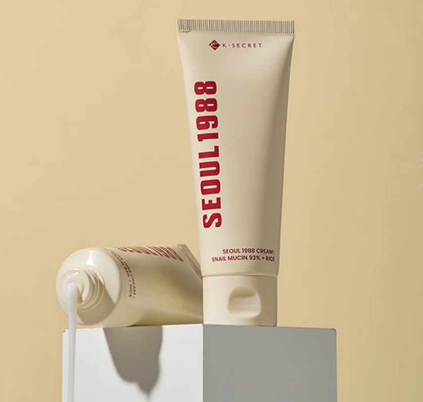 K-SECRET SEOUL 1988 Cream: Snail Mucin 93% + Rice 100ml