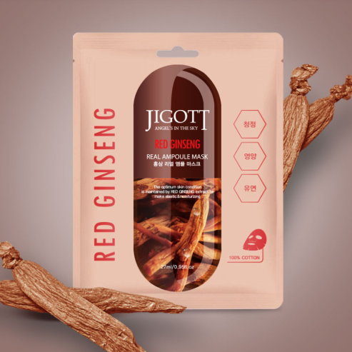 Jigott Red Ginseng Real Ampoule Mask 27ml