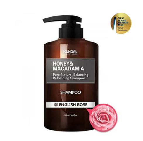 Kundal Honey & Macadamia Pure Natural Shampoo - English Rose 500ml