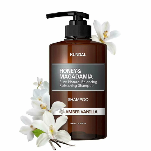 Kundal Honey & Macadamia Pure Natural Shampoo - Amber Vanilla 500ml