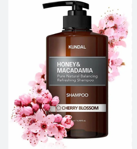 Kundal Honey & Macadamia Pure Natural Shampoo - Cherry Blossom 500ml