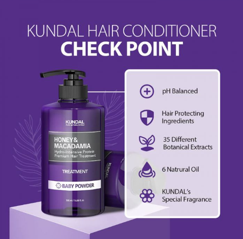 Kundal Honey & Macadamia Protein Hair Treatmen - Baby Powder 500ml
