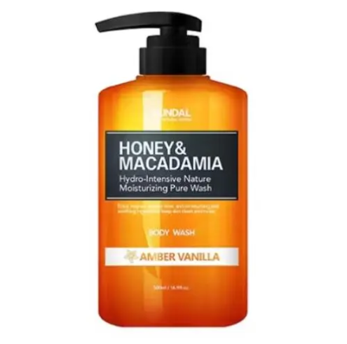 Kundal Honey & Macadamia Pure Body Wash - Amber Vanilla 500ml