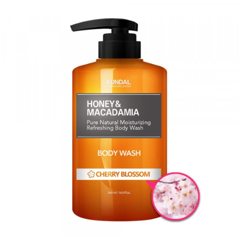 Kundal Honey & Macadamia Pure Body Wash - Cherry Blossom 500ml