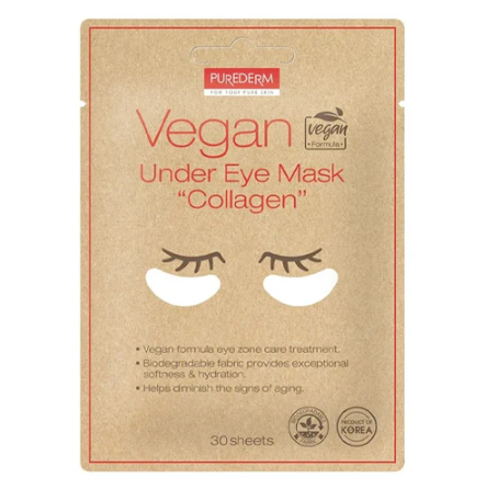 PUREDERM Vegan Under Eye Mask "Collagen", 30τμχ