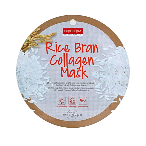 Purederm Rice Bran Collagen Mask 1τμχ
